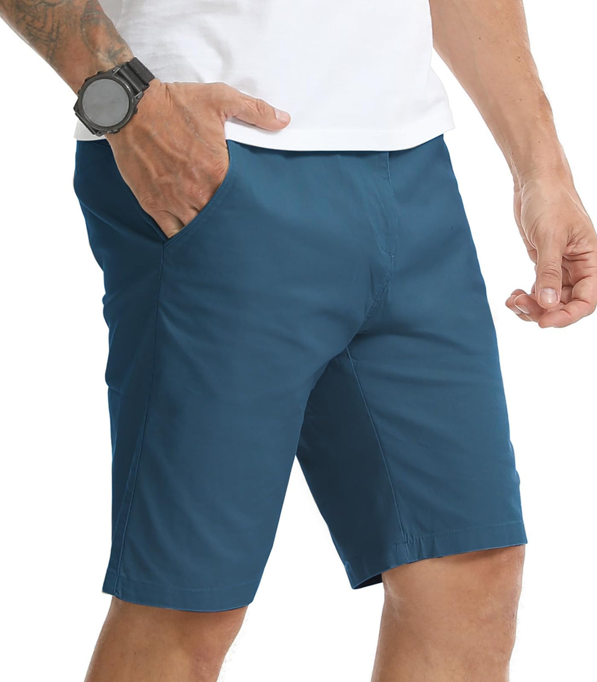 Men’s 7”/ 9” Chino Shorts Casual Elasticated Waist with 4 Pockets