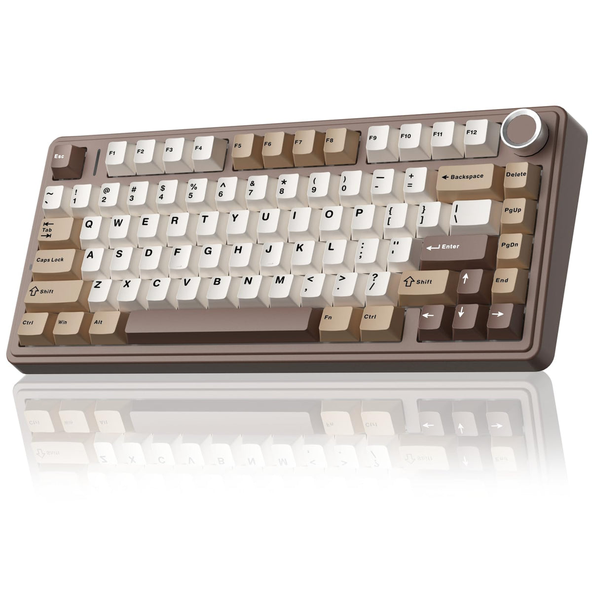 AULA F75 75% Wireless Mechanical Keyboard,2.4Ghz/Type-C/BT5.0 Gaming Keyboards,Advanced Structure,RGB Backlight,Hot Swappable Custom Keyboard for PC/Mac (Cool Black)