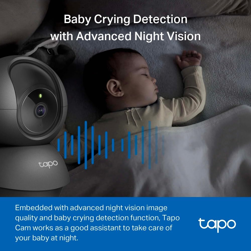 Tapo C200 Full HD Pan/Tilt Indoor Security Camera Pet Camera House Security