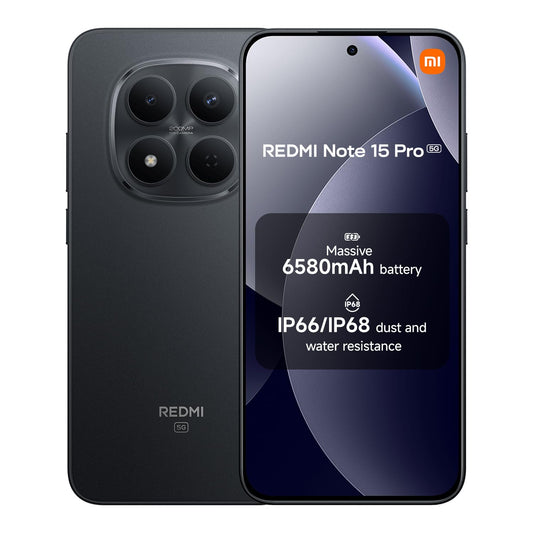 XIAOMI Redmi Note 15 5G, Smartphone 8+256 GB, Ultra-slim Design, IP65 Water Resistance, 108MP Super-clear Camera, 6.77" FHD+ Display, Glacier Blue, Warranty 2 years, Charger Not Included | 120Hz, 25098RA98G