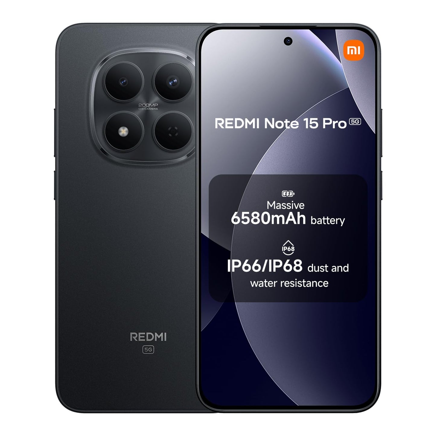 XIAOMI Redmi Note 15 5G, Smartphone 8+256 GB, Ultra-slim Design, IP65 Water Resistance, 108MP Super-clear Camera, 6.77" FHD+ Display, Glacier Blue, Warranty 2 years, Charger Not Included | 120Hz, 25098RA98G