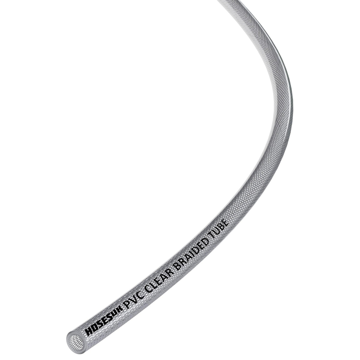 6mm (1/4") ID PVC Clear Reinforced Braided Air, Water, Oil, Gas, Food Flexible Plastic Hose Tube 22 Metres