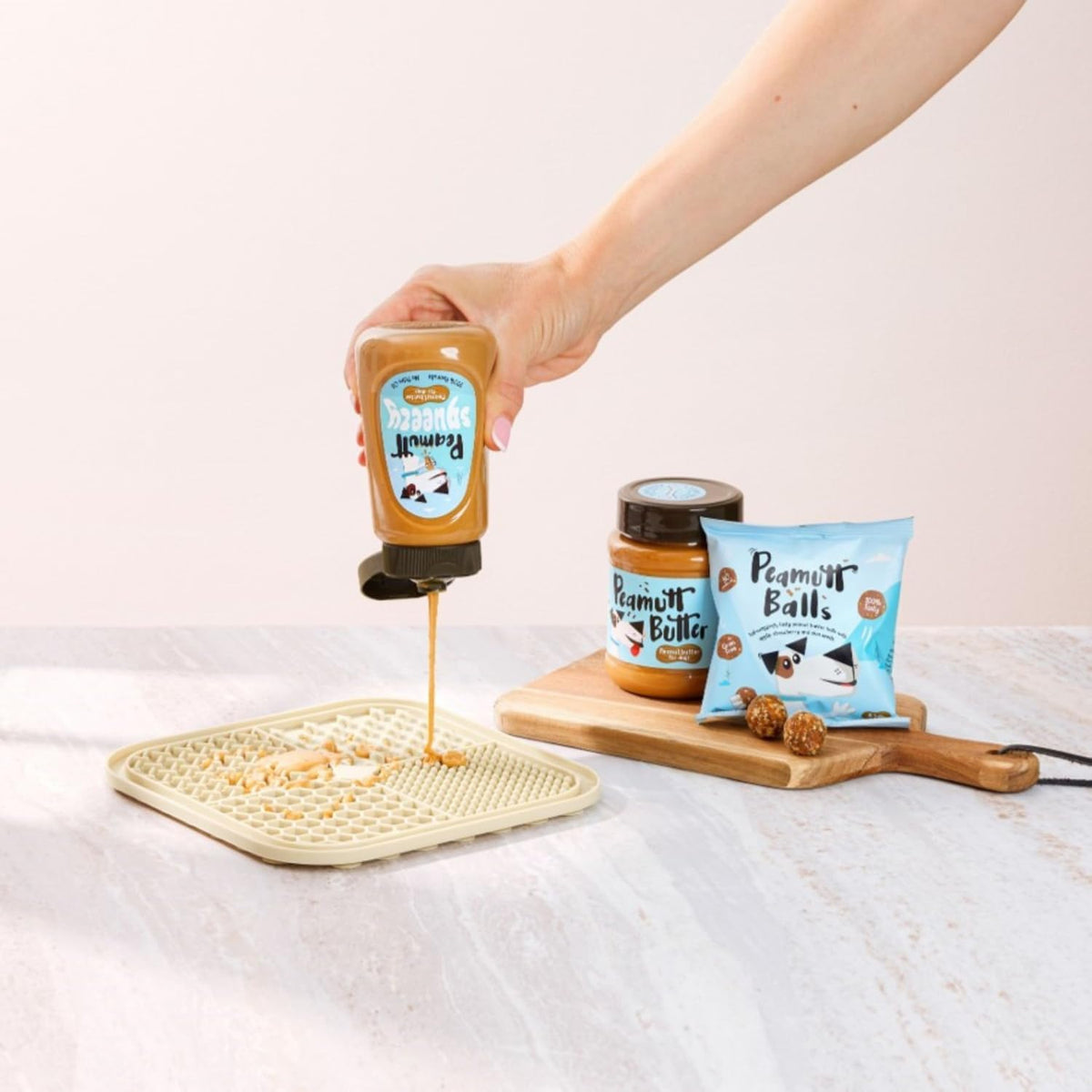 Peamutt Squeezy Dog Peanut Butter 320g, No Added Sugar or Salt, No Palm Oil