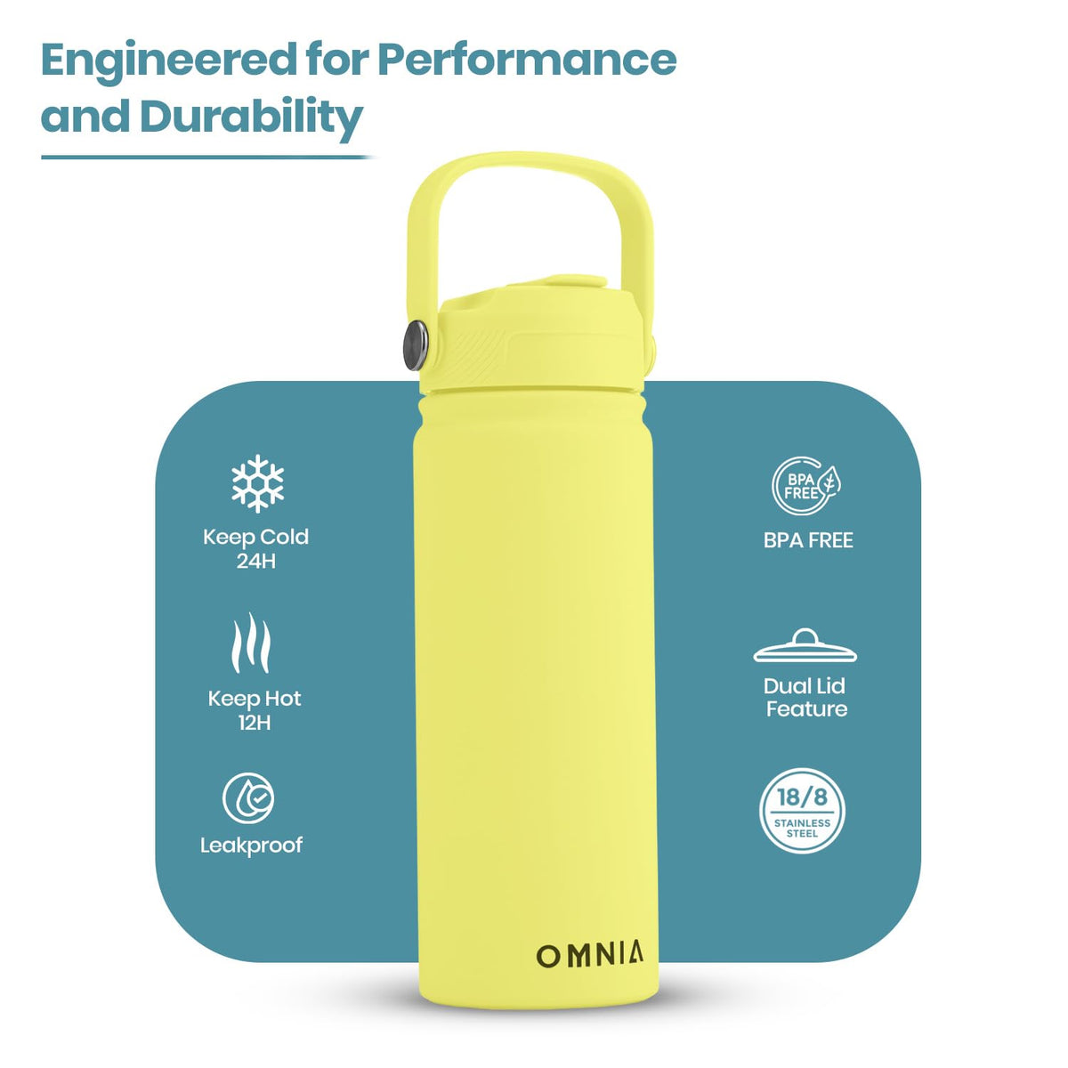 Vacuum Insulated Stainless Steel Water Bottle, 2 Lids (Straw & Spout) Leakproof, BPA-Free, Reusable Flask Ideal for Travel and Outdoors (Gradient Purple - 750 ml)