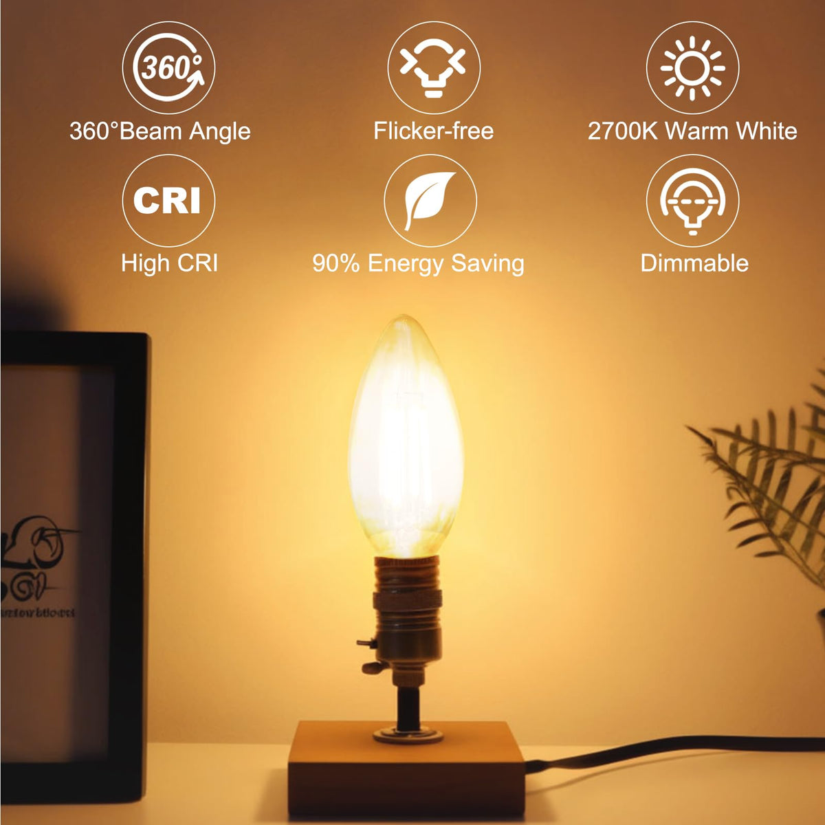 BRIMAX 5Pack E14 Bulb Cool White 5000K,Dimmable 4W Small Screw Light Bulb