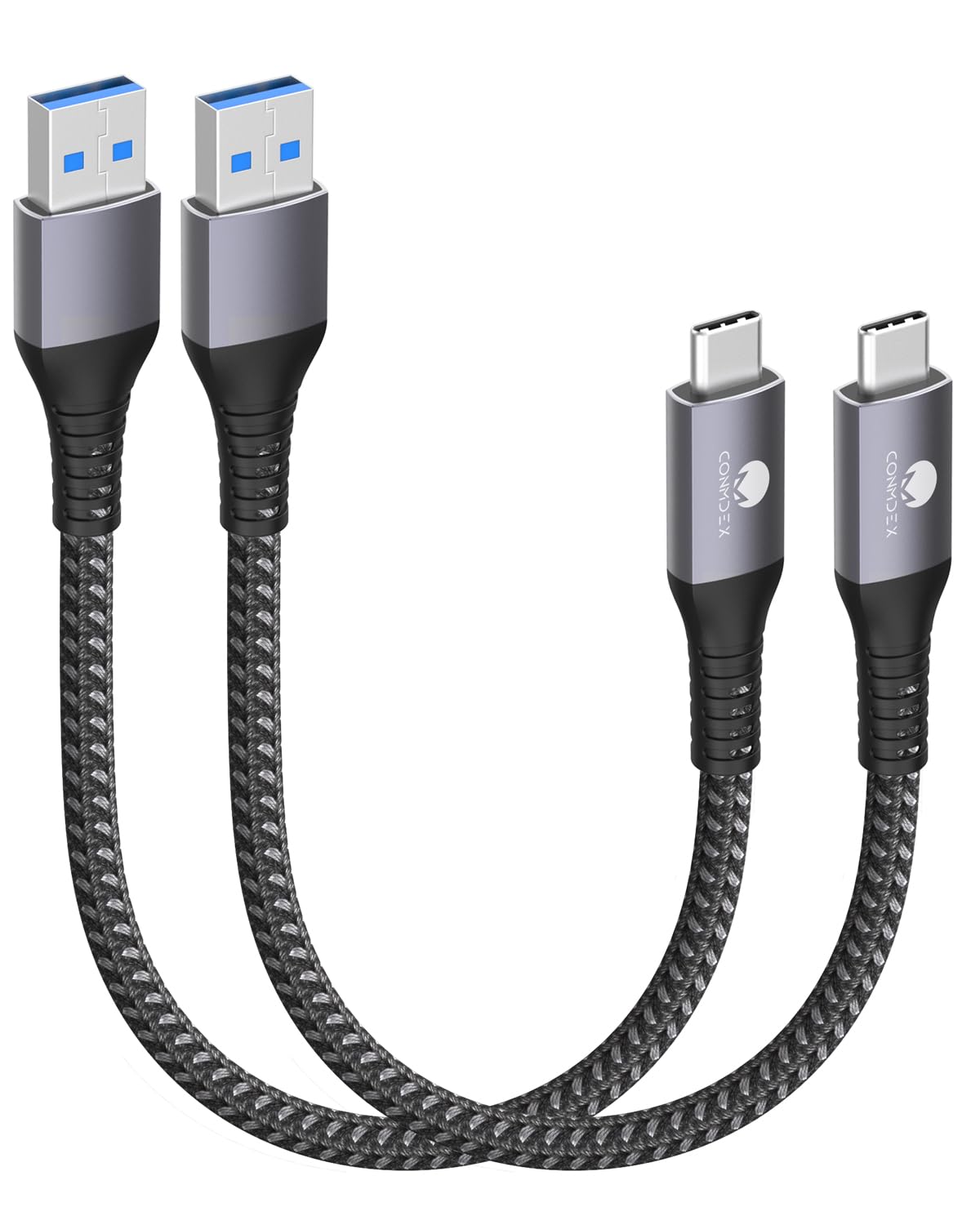 CONMDEX USB C Cable Short 50cm/0.5M 2Pack10Gbps Data USB3.1 Gen2 Type C Android Auto Cable QC3.0 3.1A USB A to C Fast Charger for Samsung Note20 Galaxy S24/S23/S22/S21 Z Flip 5 Tab S9 Pixel 9 Pro-Red