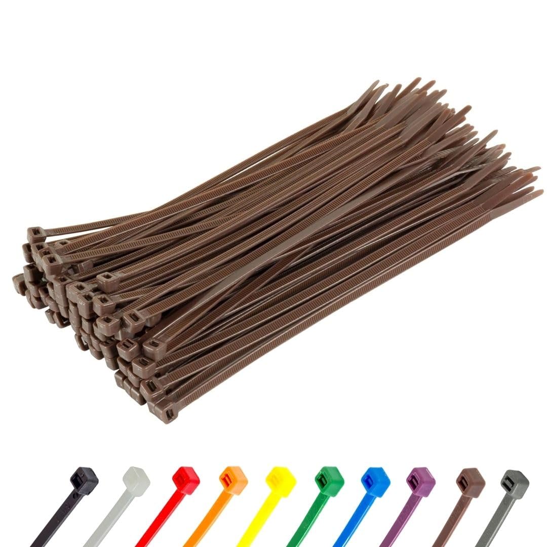 Gocableties Small Silver Cable Ties, 100mm x 2.5mm, Pack of 100, 4” Premium Nylon Zip Ties, Plastic Tie Wraps, Secure Self-Locking Mechanism, for Home, Garden, Office and DIY