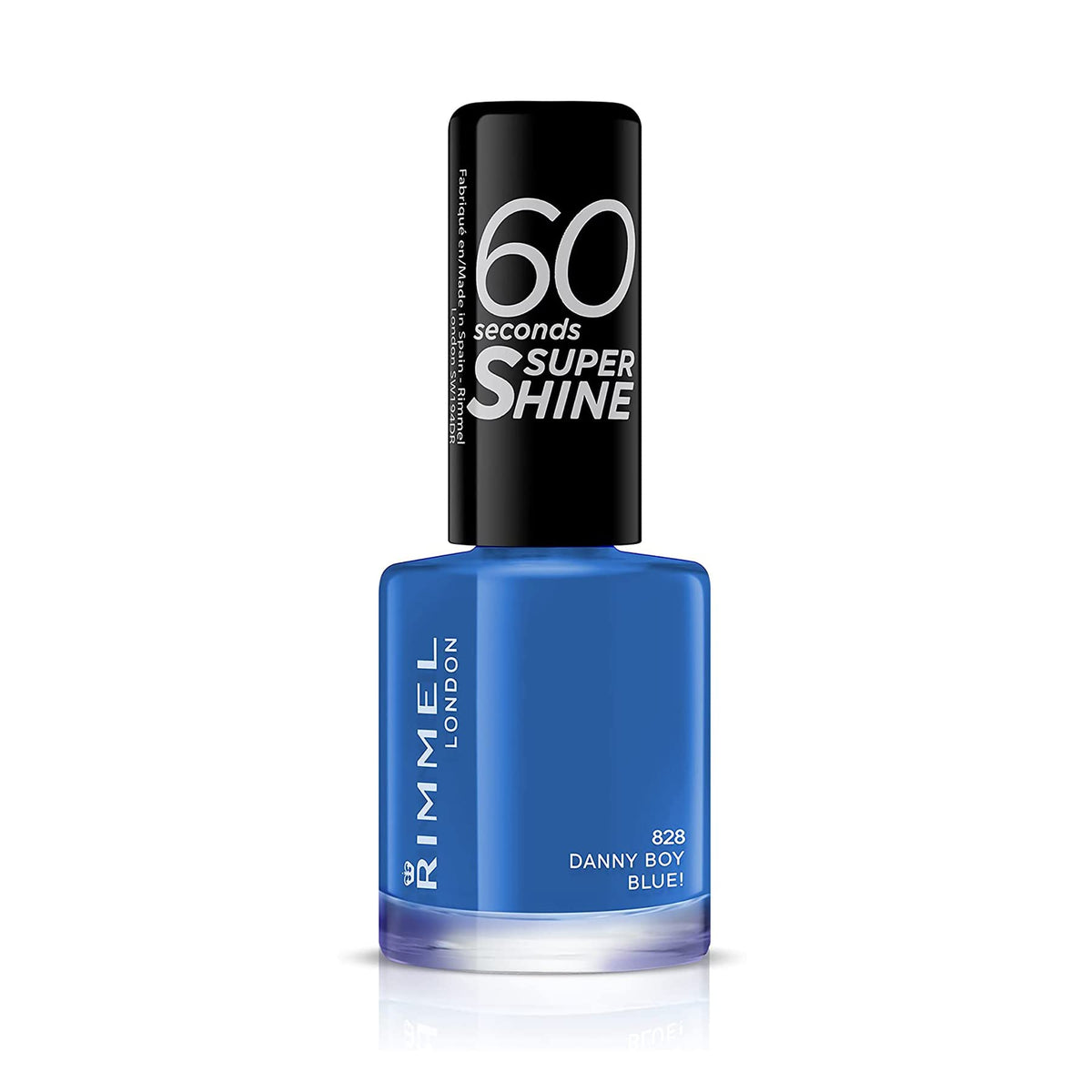 Rimmel 60 Seconds Super Shine Nail Polish, 740 Clear, Quick-Dry Nail Polish, Ultra-Shiny Finish, Easy to Apply, Vibrant Colour, Long-Wearing, Improved Formula, Vegan, 8ml