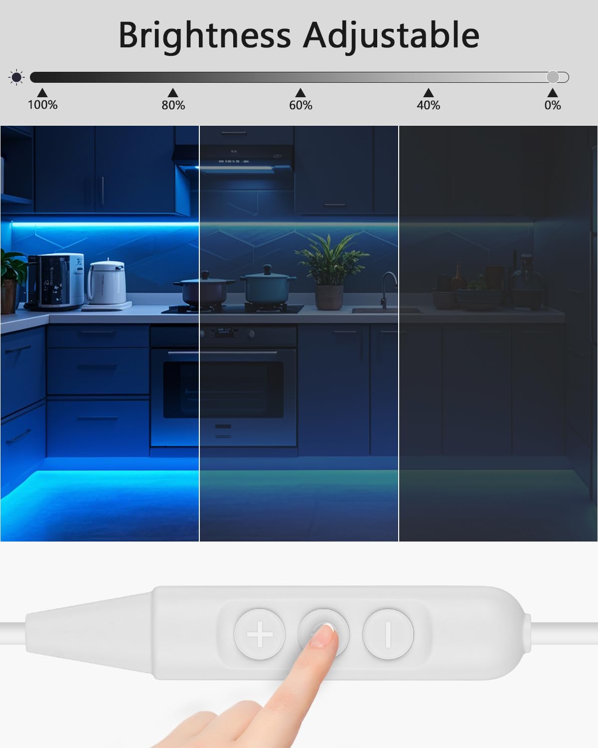 Aclorol 3M COB LED Strip Light Warm White 3000K 5V USB Flexible LED Light Strip 8mm Width Dimmable CRI85+ Dotless Tape Light High Density 320LEDs/M for Bedroom Kitchen Under Cabinet Home Decor