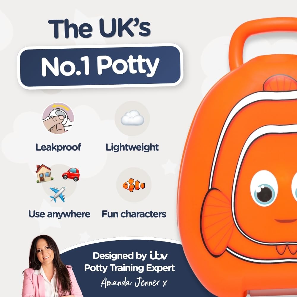 My Carry Potty - Travel Potty, Award-Winning Portable Toddler Toilet Seat for Kids to Take Everywhere (Ladybird)