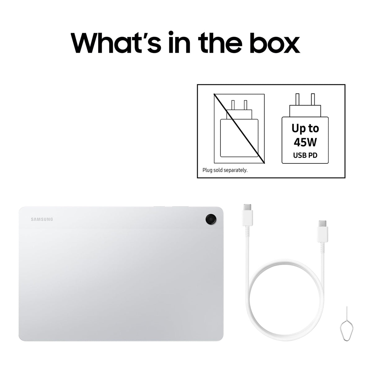 Samsung Galaxy Tab A11+, Android Tablet, AI Features, Sleek and Modern Design, 11 Inch 90Hz Display, 128GB Storage, 6GB Memory, With Dolby Quad Speakers, Silver, 3 Year Extended Warranty (UK Version)