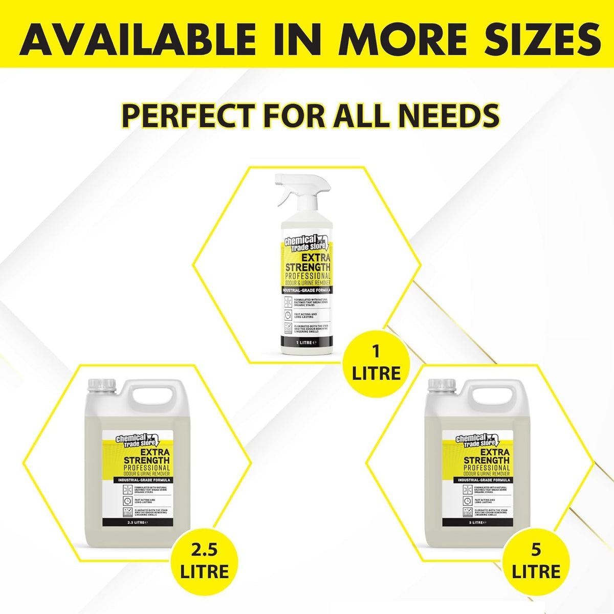 Enzyme Odour & Urine Remover 2.5L - Professional Pet Stain & Smell Eliminator - Safe for Carpets, Upholstery & Hard Floors