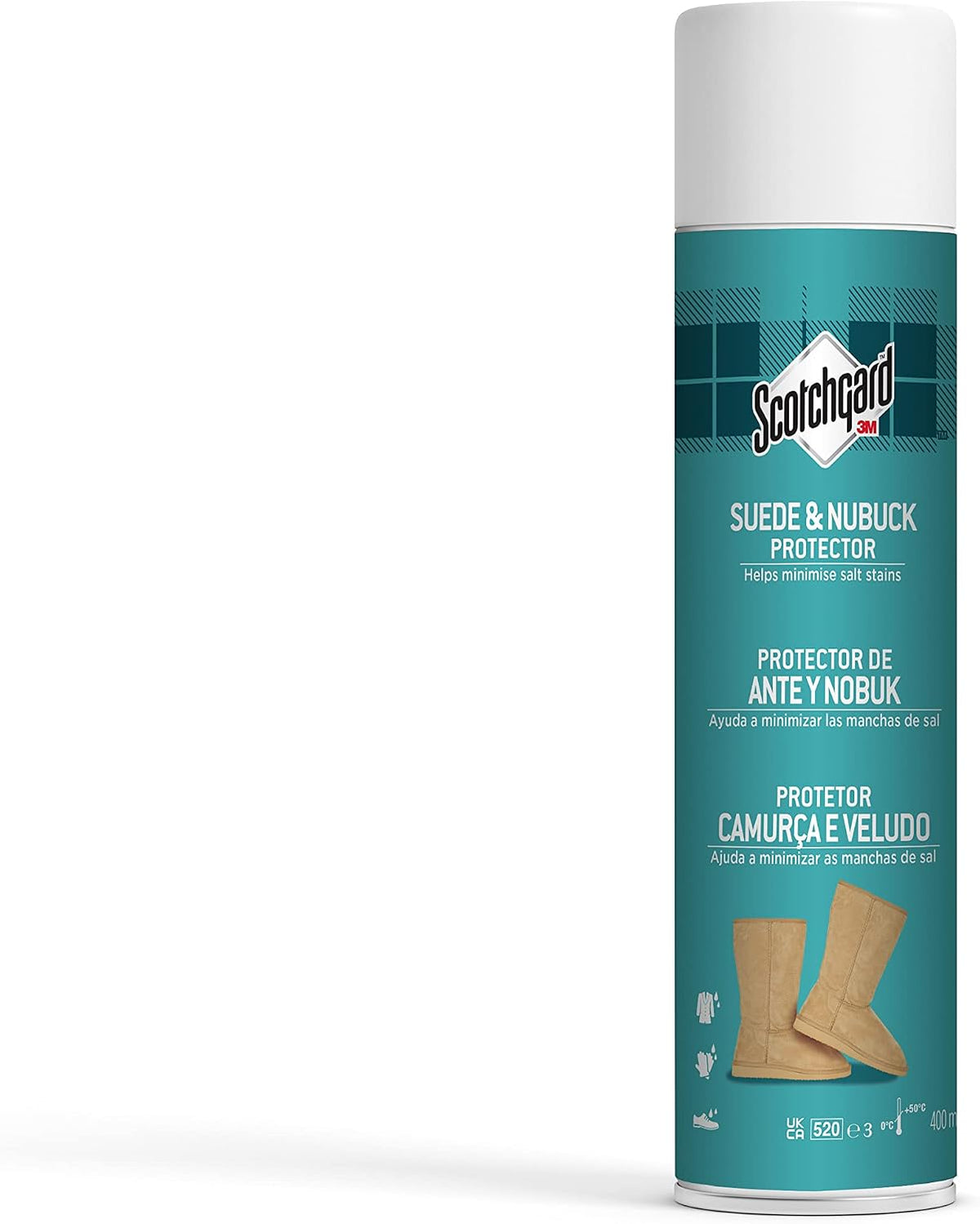 Scotchgard Suede & Nubuck Protector, 2 Cans x 400ml each - Water Repellent Spray, Helps Minimize Salt Stains - For Boots, Shoes, Coats, Gloves & More