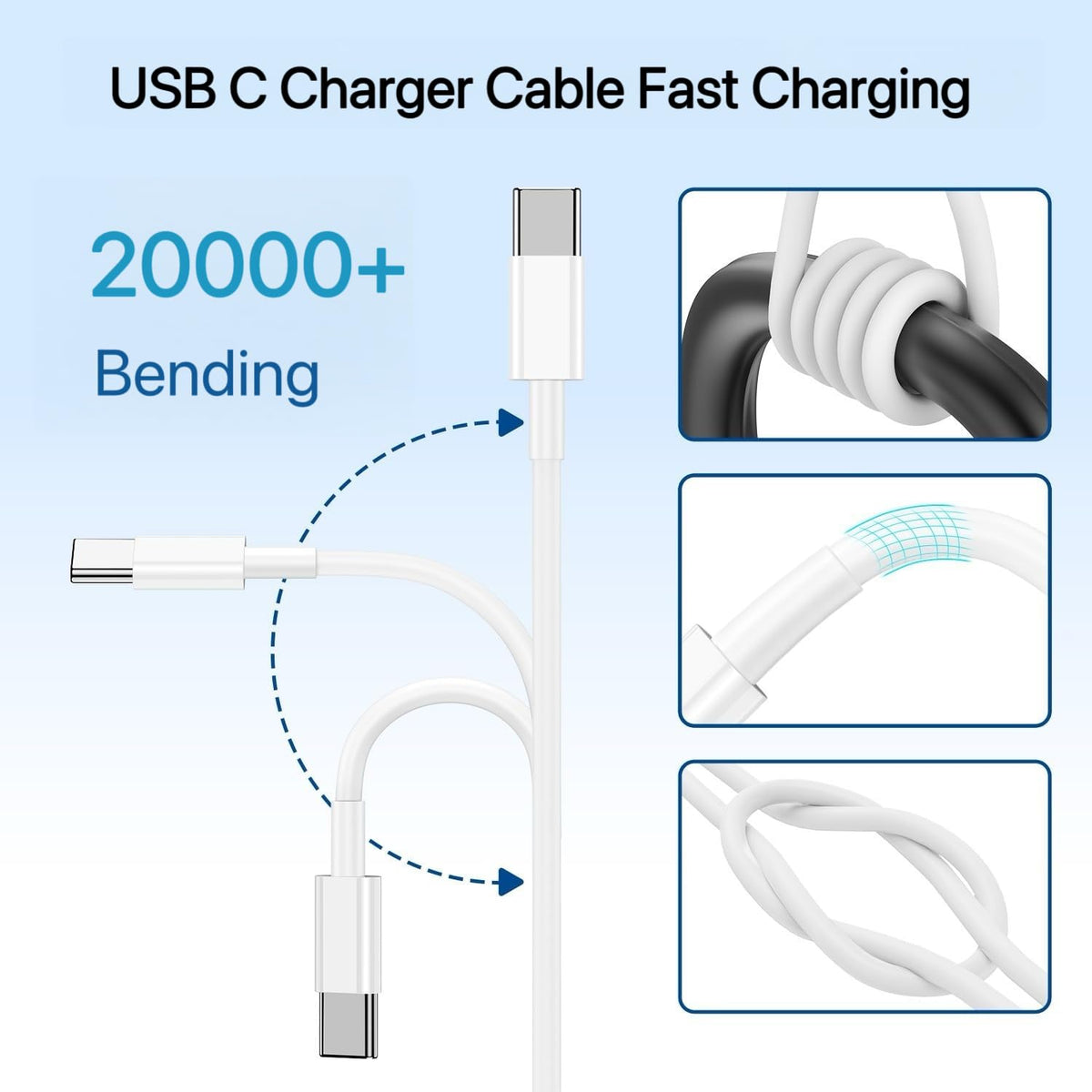 USB C to USB C Cable 1M, iPhone 18 17 16 15 USB C Charger Cable Lead, Type C to C Fast Charging Wire for Apple iPhone 18 Pro Max/18 Pro/18 Air/DUO/17 Pro Max/17 Air/16 Pro/16e/15 Plus/15/iPad Pro/Mini