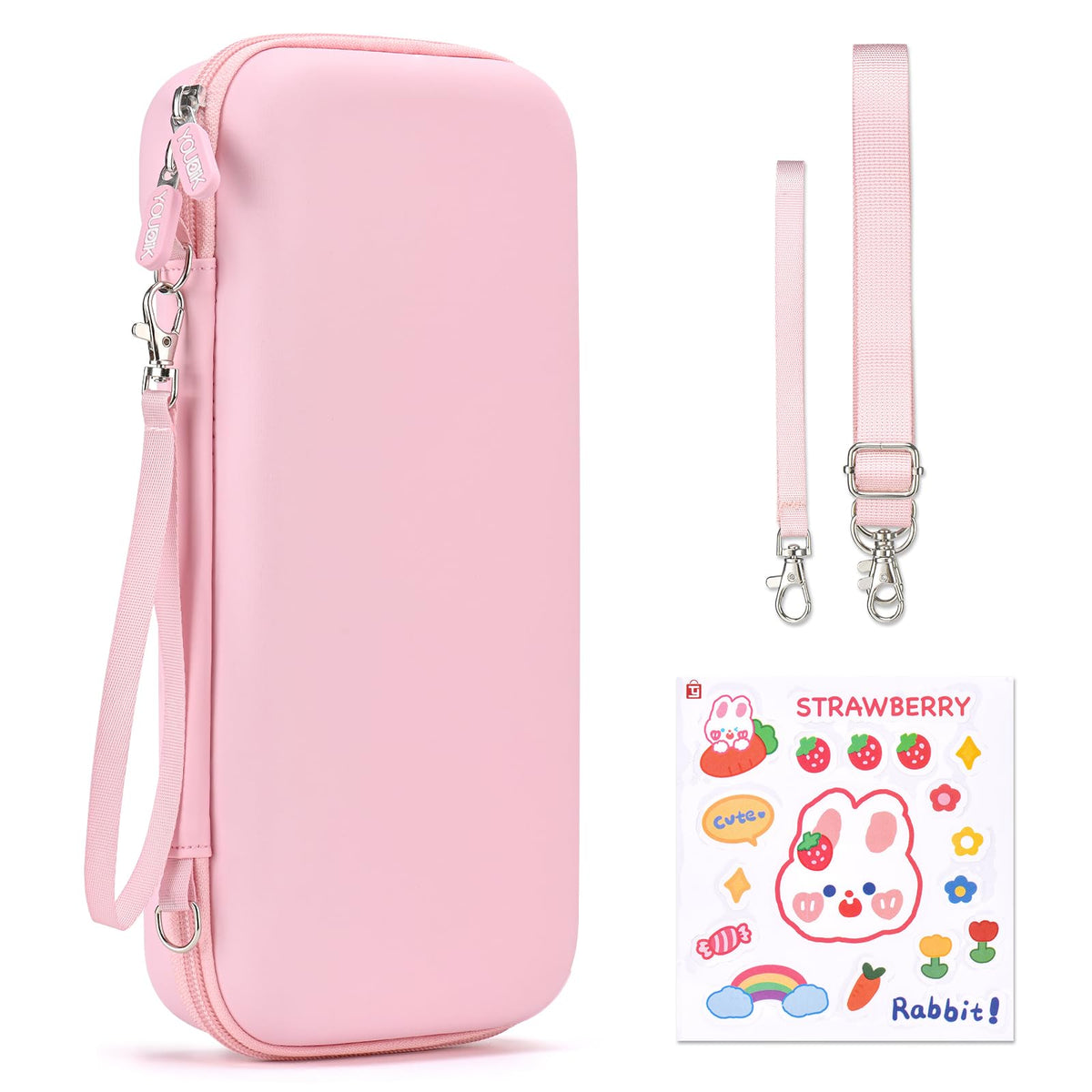 Younik Switch Accessories Bundle, 17 in 1 Switch Accessories Kit for Girls Include Switch Carrying Case with 9 Game Card Slots, Adjustable Stand, Protective Case for Switch Console & J-Con (Blue)