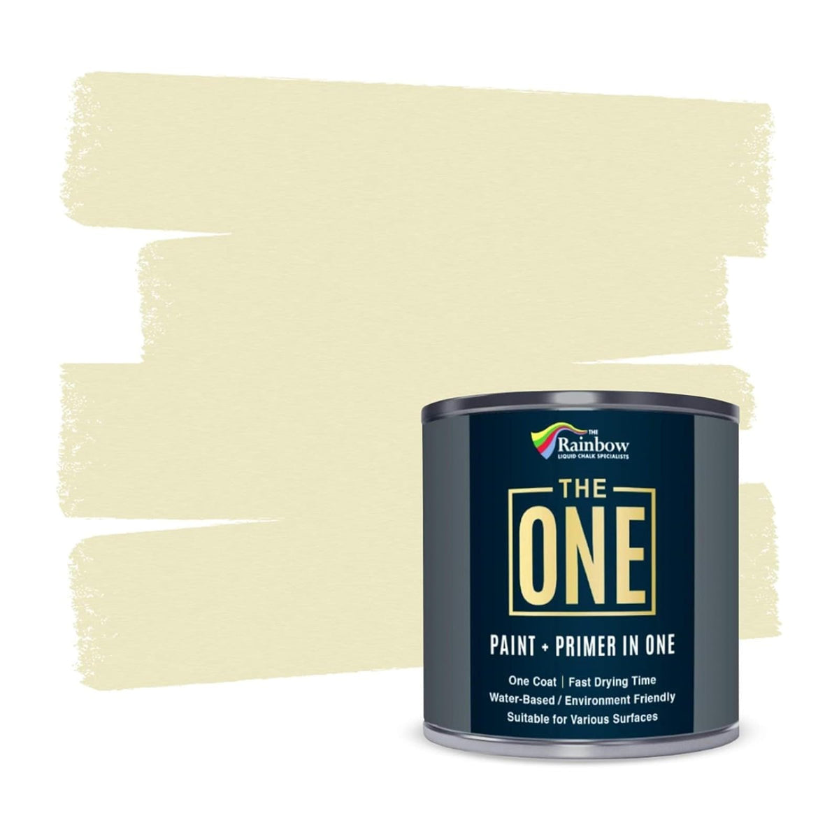THE ONE All-In-One Paint & Primer - Black Matt, 250 ml | Multi-Surface 1 Coat Formula | Easy Indoor & Outdoor Decorating for Home & Garden Walls, Floors & Furniture | Durable, Water-Based & Low VOC