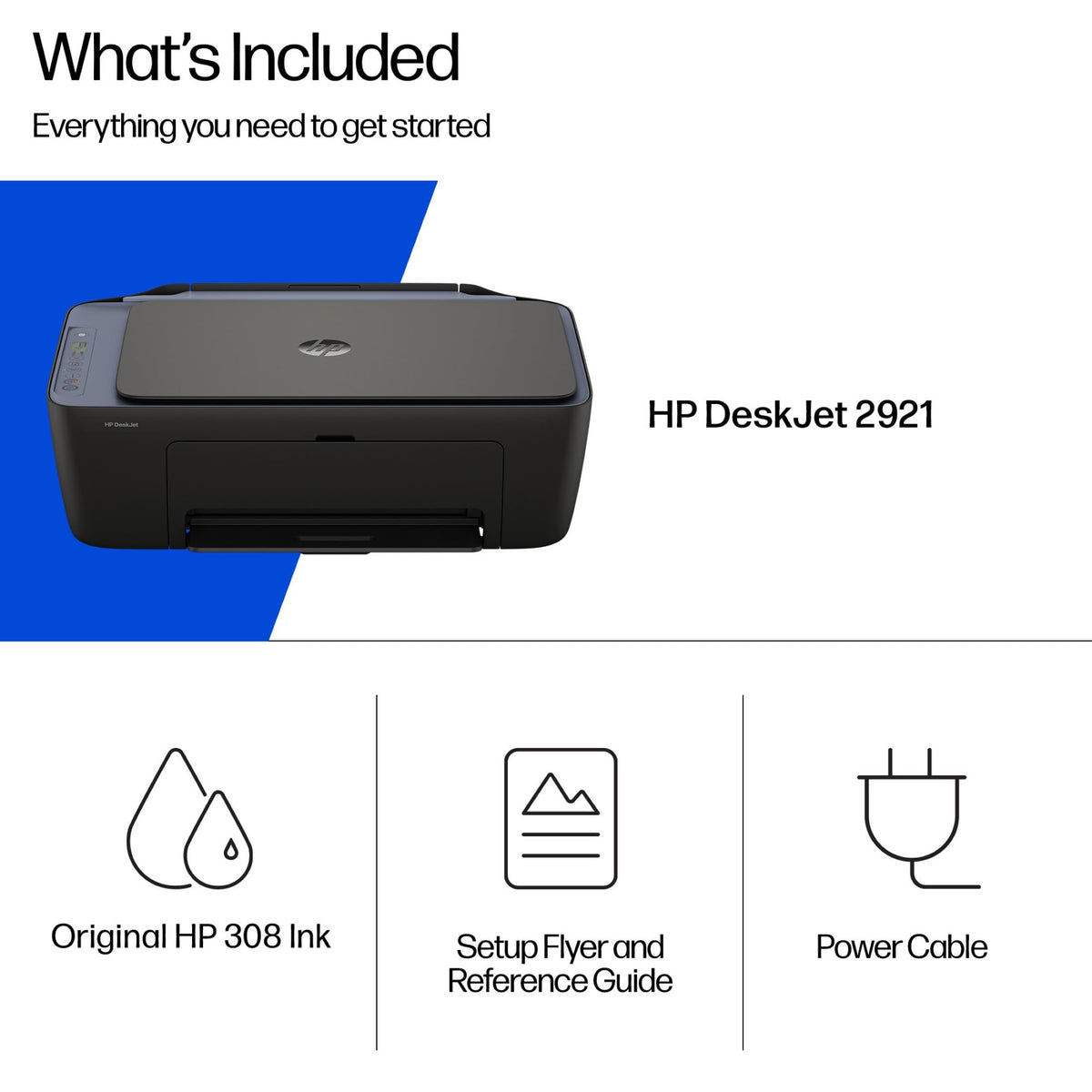 HP DeskJet 2922 All in One Printer | Wireless | Colour | 3 months free Instant Ink Included | Easy Setup & Reliable Wi-Fi | Print, Scan & Copy