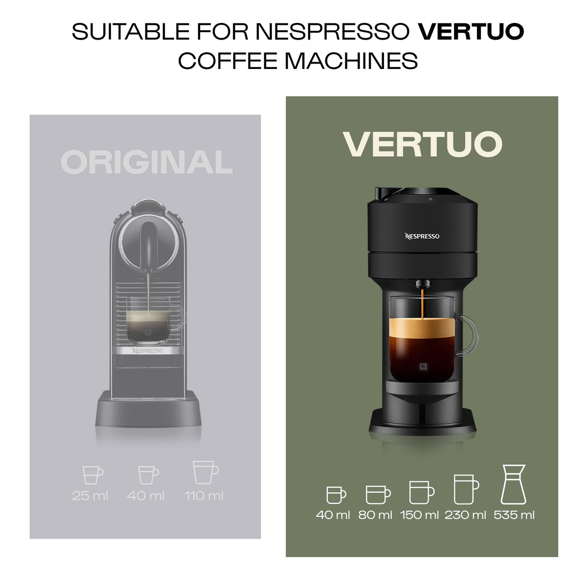 Nespresso Vertuo Coffee Pods, Pack of 30, 10 x Melozio, 10 x Stormio, 10 x Odacio capsules for Nespresso Machines. Make Espressos, Cappuccino and Lattes at home. Recyclable Pods.