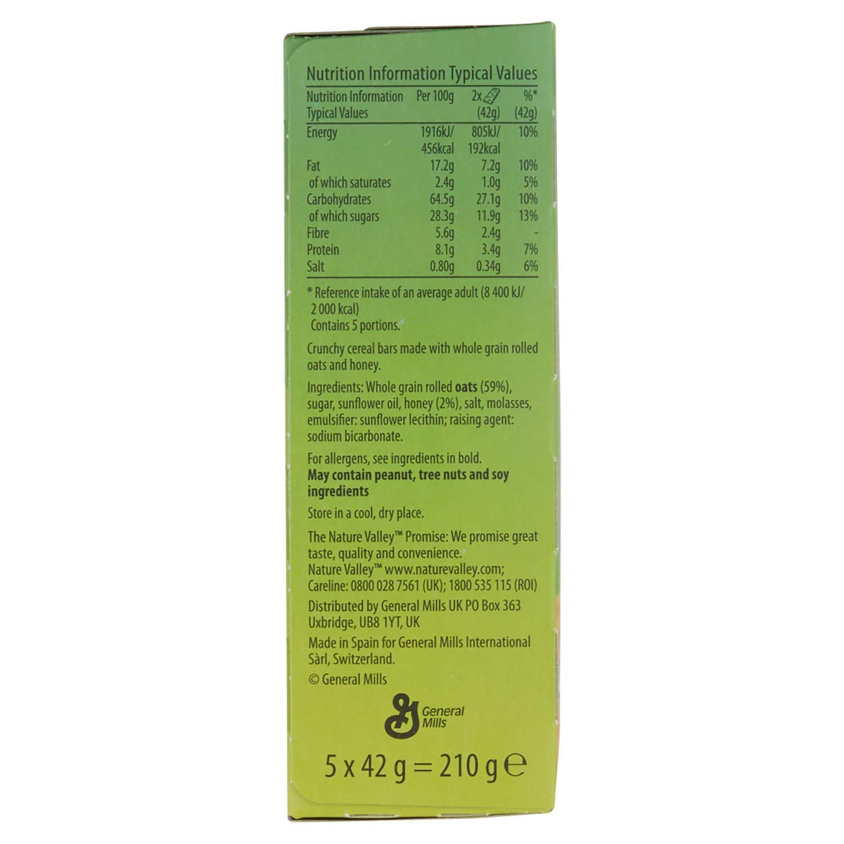 Nature Valley Crunchy Oats and Chocolate Cereal Bars, 18 x 42 g