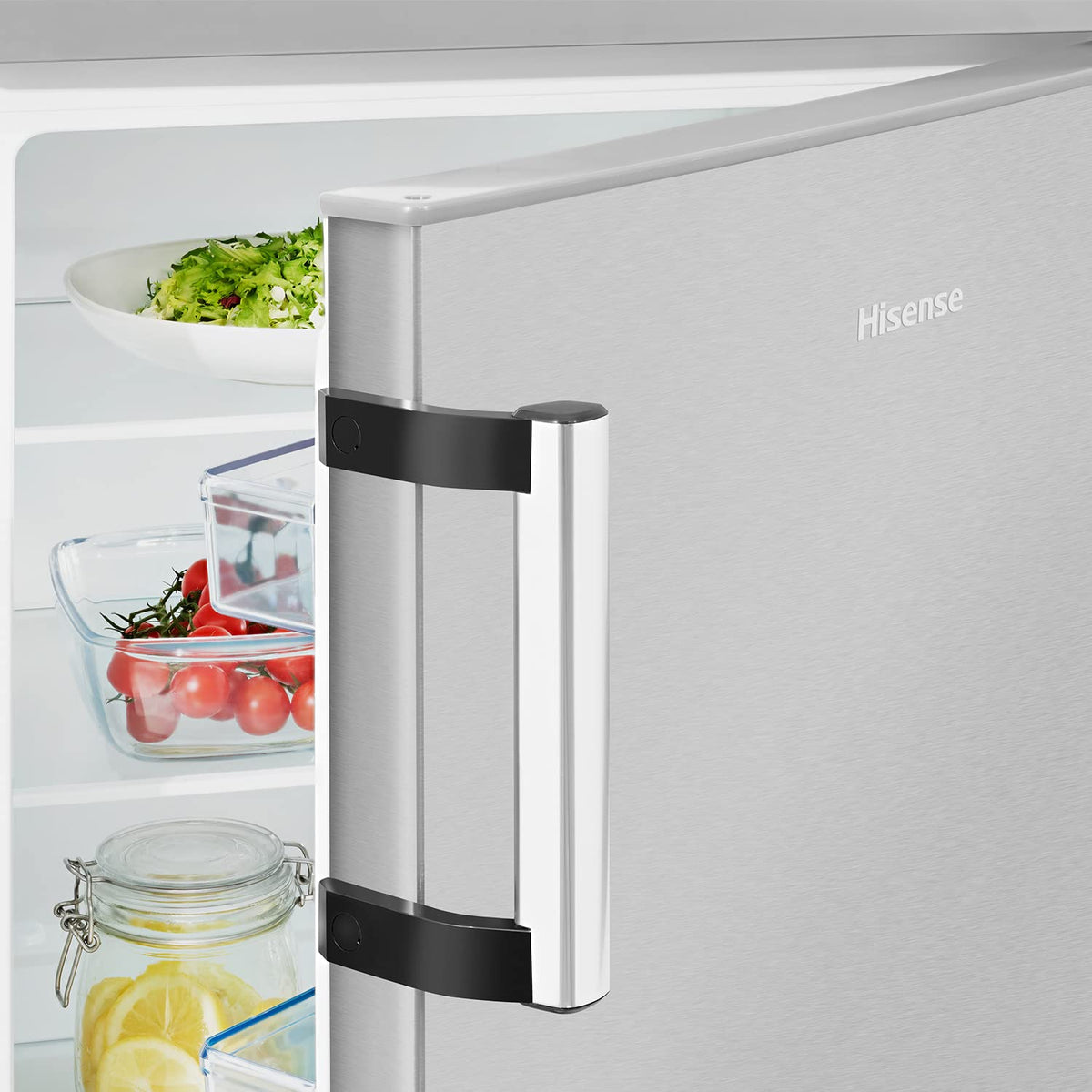 Hisense FV105D4BW21 56cm Under-Counter Freezer, 82-Litre Capacity, Reversible Door, 3 Freezer Drawers, White, E Rated