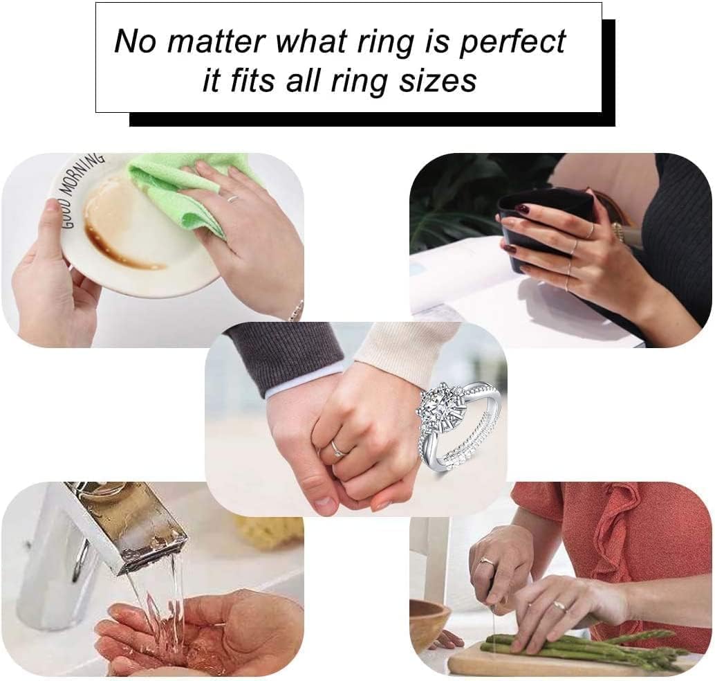 Eiito Ring Sizers for Loose Rings, 6 Sizes Fitter, Reduces Size by 0.5-1.5