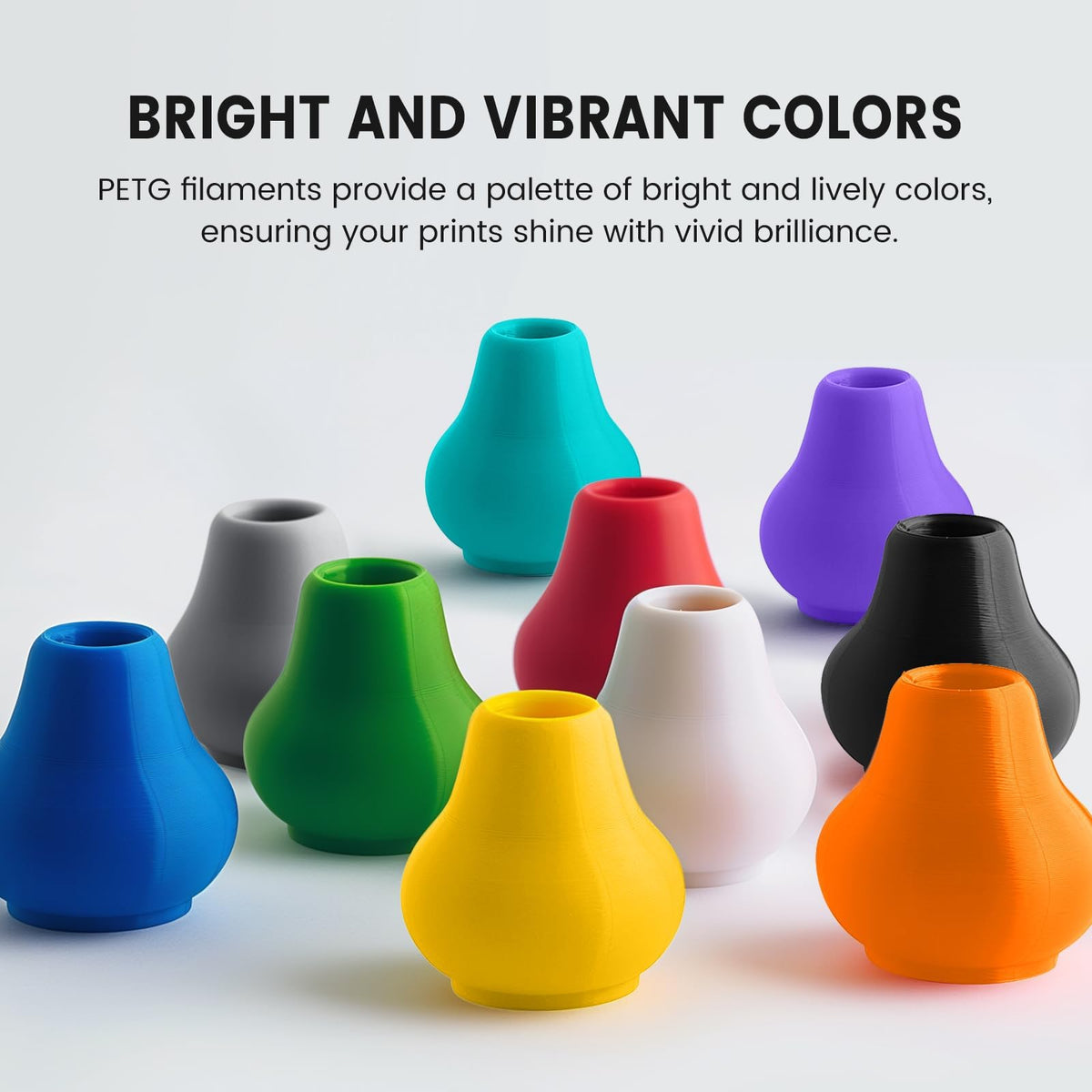TECBEARS PETG Filament 1.75mm Black 1KG, High Strength & Toughness