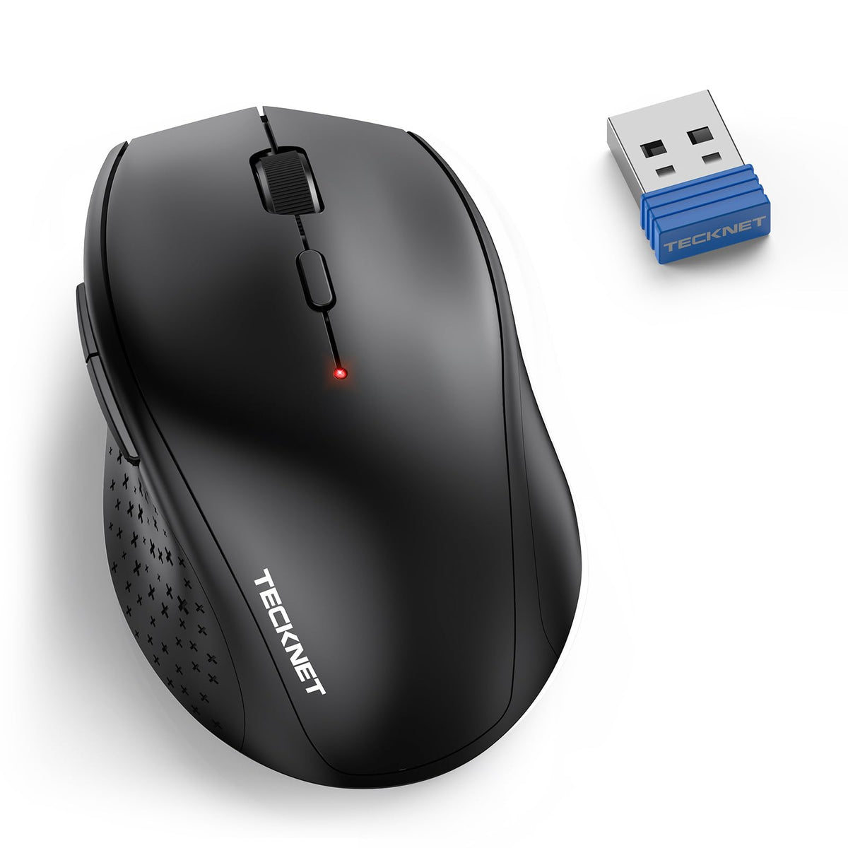 TECKNET Wireless Mouse for Laptop, 4800 DPI Optical Computer Mice with 6 Adjustable Levels, 30 Months Long Battery Life 2.4G Cordless USB Silent Mouse for Notebook, PC, Office Home Work -Grey