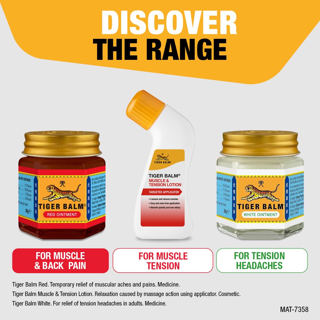 Tiger Balm Red Ointment for Muscle Pain Relief and Back Ache 30g