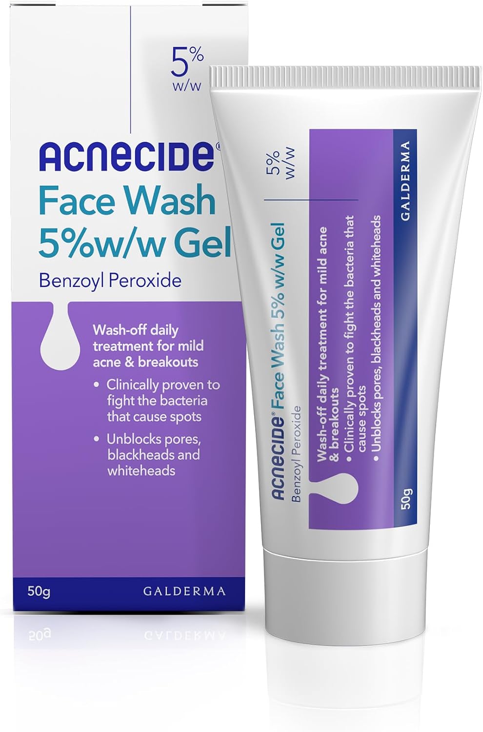 Acnecide Face Wash Gel 5% Benzoyl Peroxide 50g