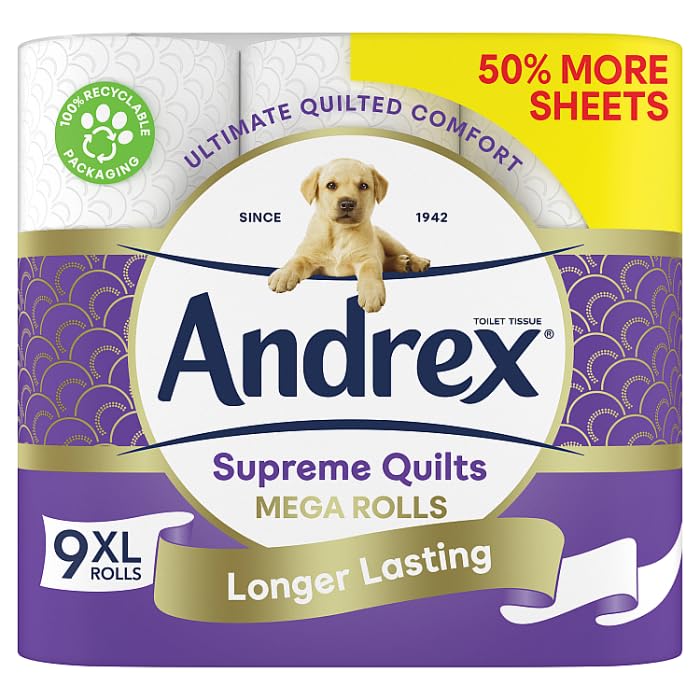 Andrex Ultimate Quilts Toilet Roll - 9 Mega Toilet Rolls