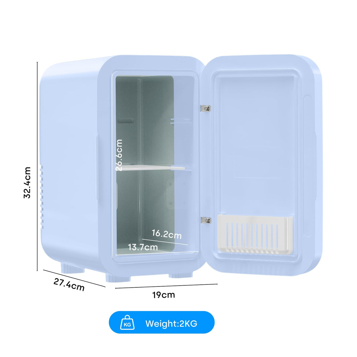 Enventor Mini Fridge 6 Litre/ 8 Can, Portable Cooler and Warmer, AC+12V DC