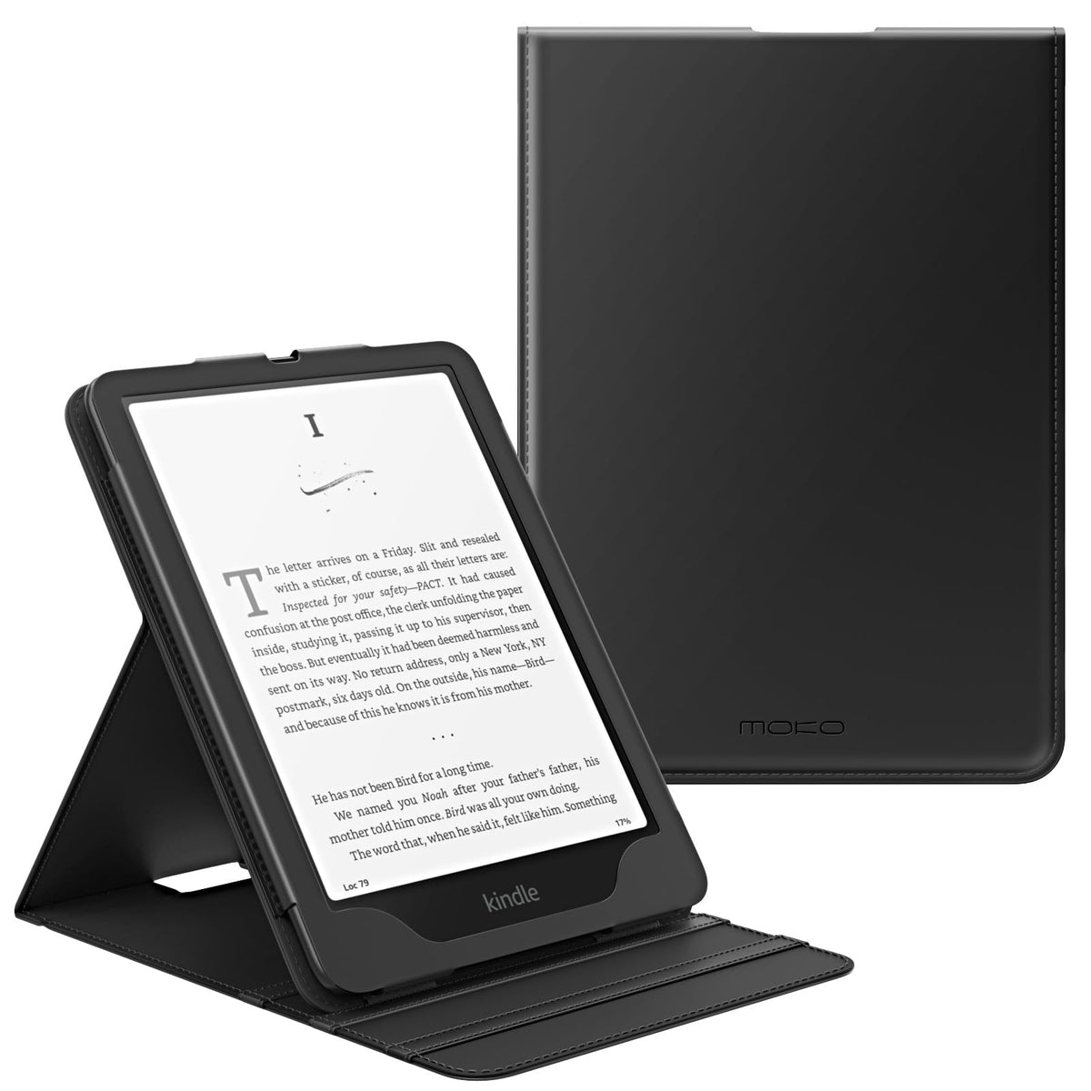 MoKo Case for 7" Kindle Paperwhite 12th Gen & Colorsoft 2024, Denim Black