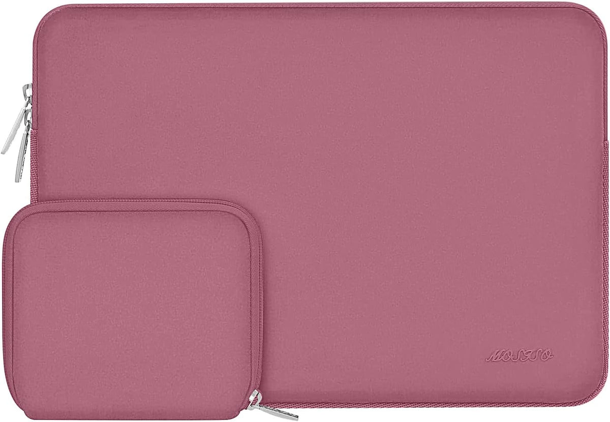 MOSISO 13 inch Laptop Case Neoprene Sleeve with Small Bag,Dusty Rose
