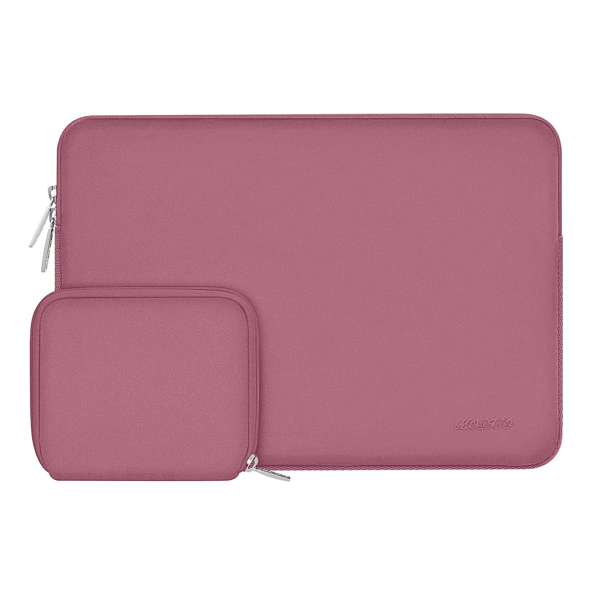 MOSISO 13 inch Laptop Case Neoprene Sleeve with Small Bag,Dusty Rose
