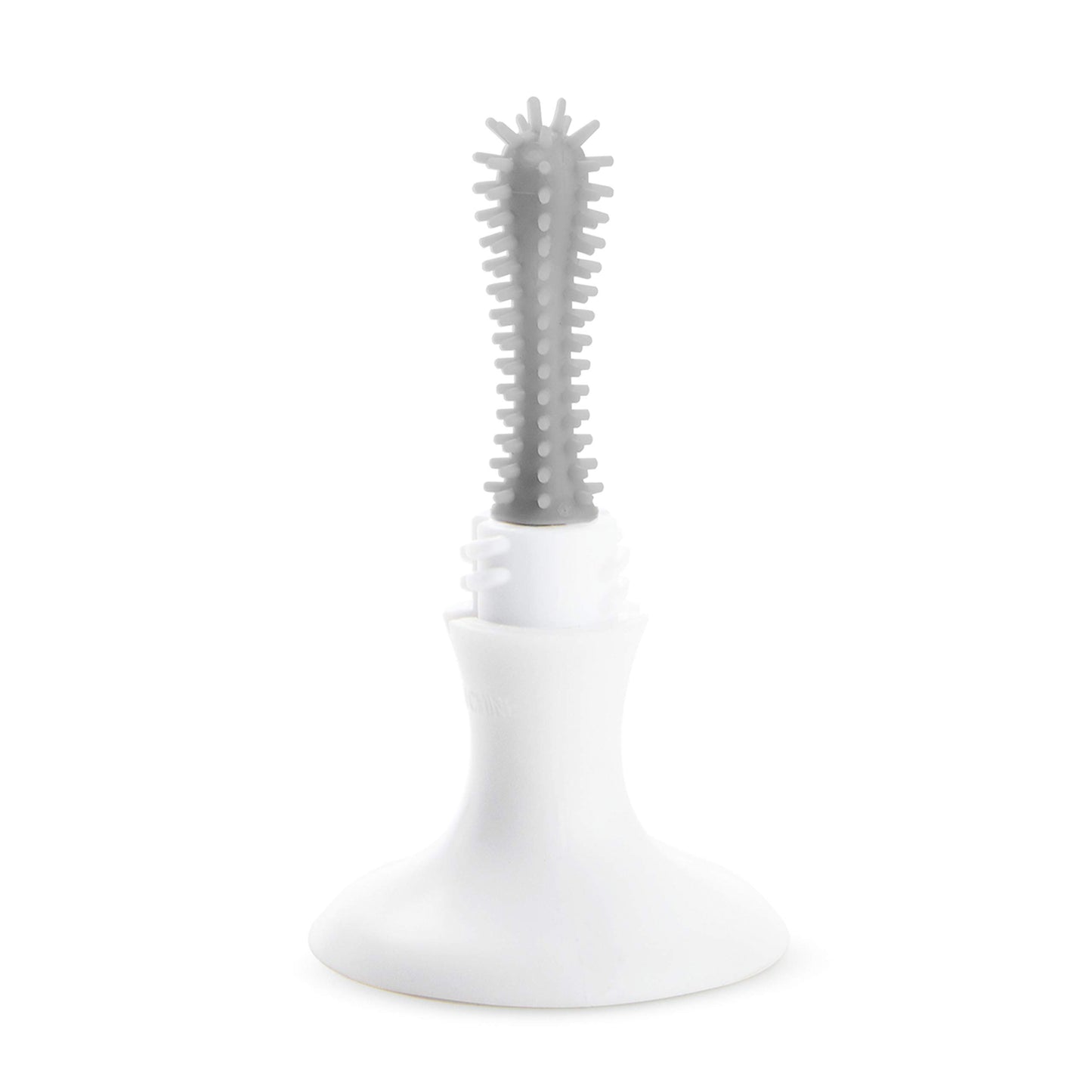 Munchkin Bottle Brush | For Cleaning Baby & Water Bottles with Built In Teat Brush | Freestanding | Dishwasher Safe | Bristle Brush | 1 Pack | Grey