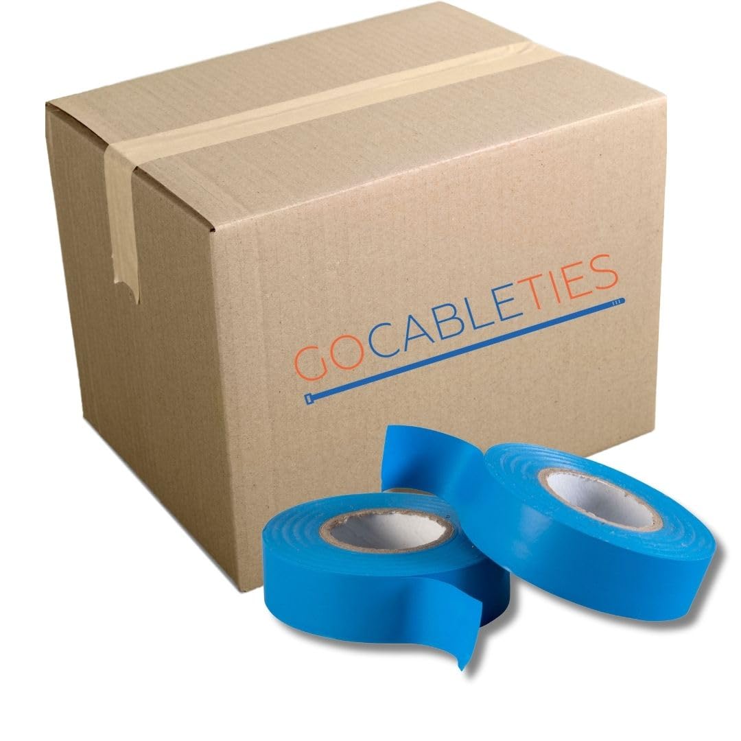 Gocableties Grey Electrical Tape, 19mm x 20m, Strong Self-Adhesive PVC Insulation Tape for Insulating, Repairing and Protecting Electrical Wires, 2 Rolls