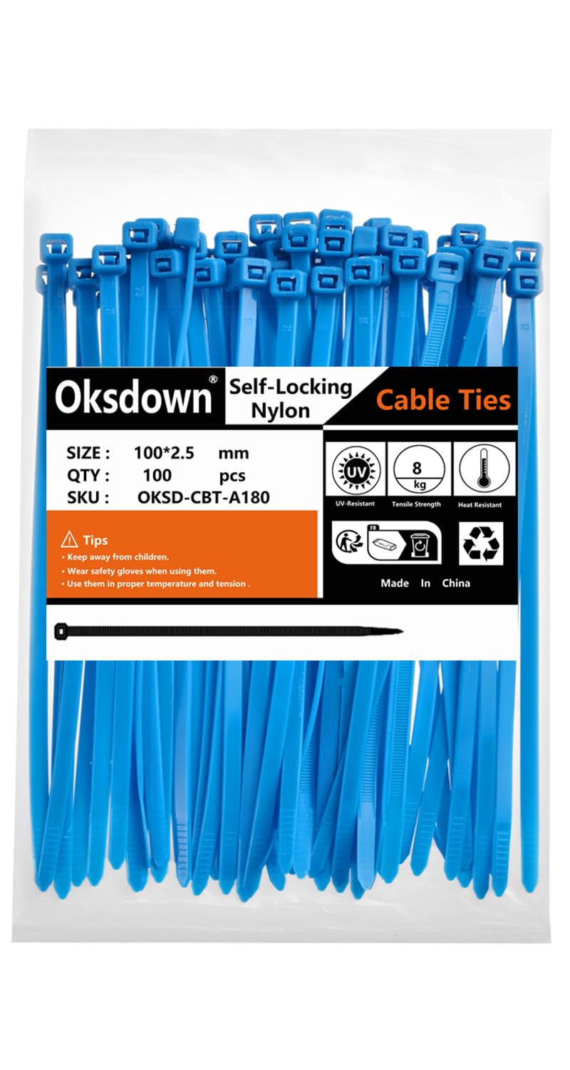 100 Pack Yellow Plastic Cable Ties 300mm×3.6mm Heavy Duty Strong Nylon Premium Self Locking 12 inch/30 cm Long Zip Tie Wraps