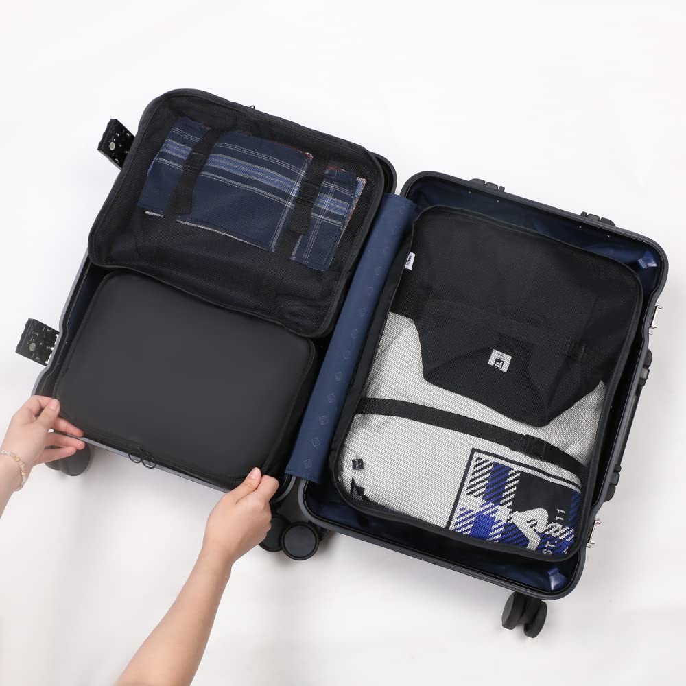 OSDUE Packing Cubes for Suitcase, 8PCS Thickening Travel Organiser Packing Bags Lightweight Travel Accessories Organizers Essentials Clothes Shoes Cosmetics Toiletries Storage Bags