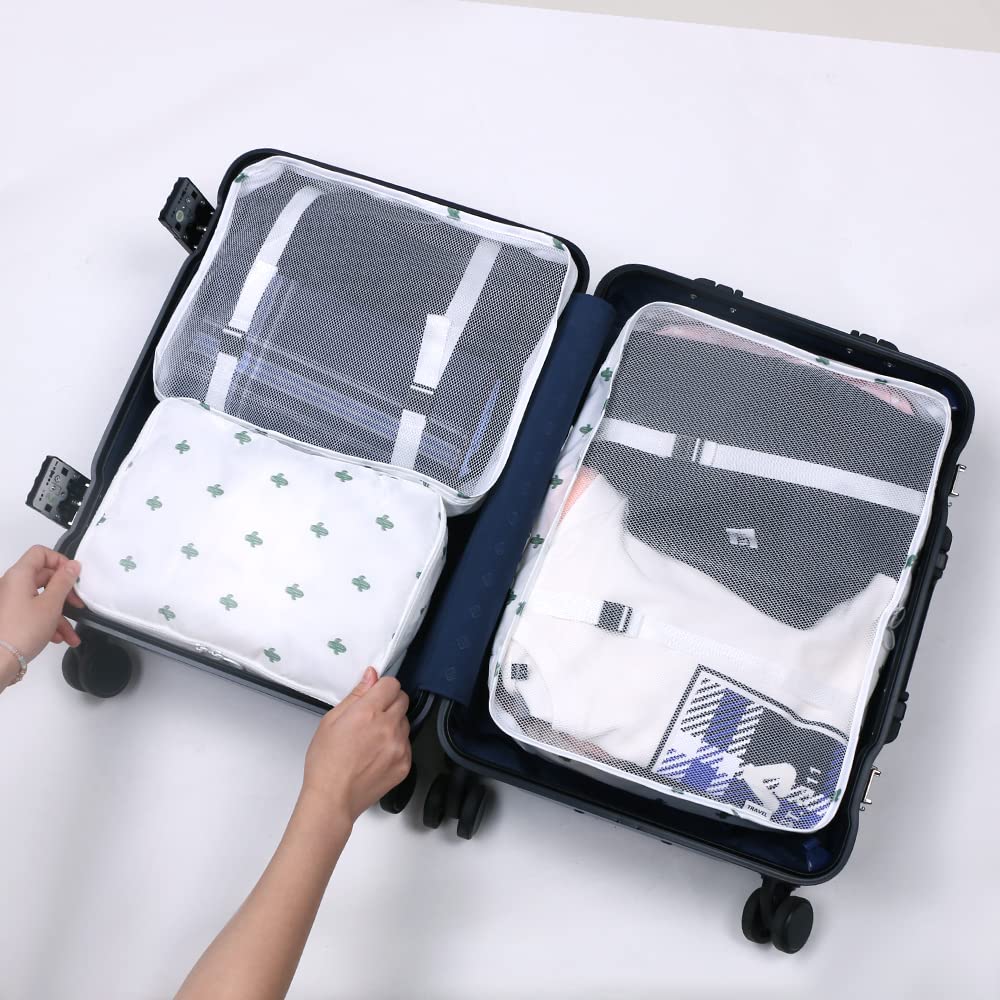 OSDUE Packing Cubes for Suitcase, 8PCS Thickening Travel Organiser Packing Bags Lightweight Travel Accessories Organizers Essentials Clothes Shoes Cosmetics Toiletries Storage Bags