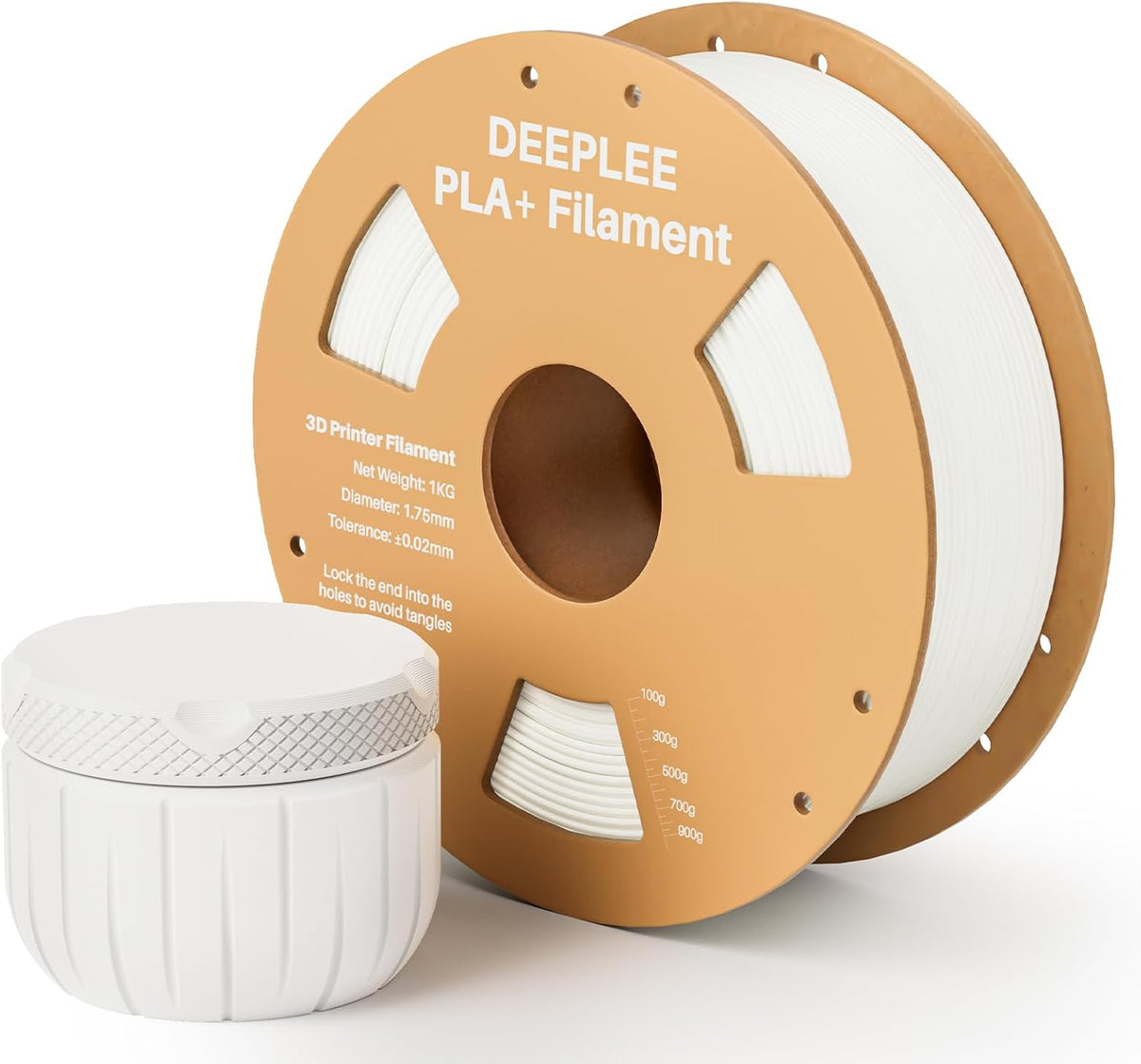 DEEPLEE PLA Plus 1.75mm Filament White 1kg