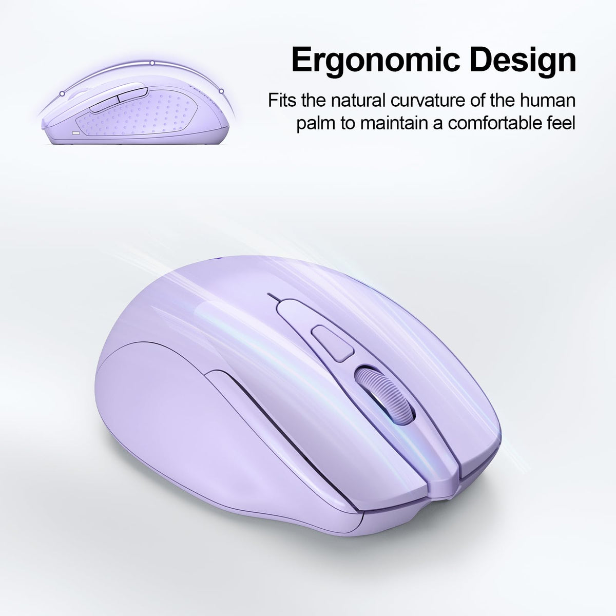 TECKNET Bluetooth Mouse, Rechargeable Bluetooth Wireless Mouse