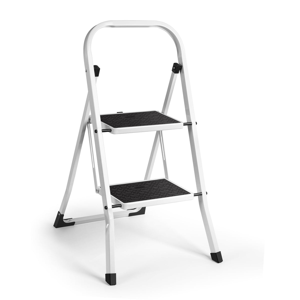 VonHaus 3 Step Ladder – Premium Quality Folding Step Ladder for DIY and Gardening - Anti Slip Feet, Easy to Store Ladder, 150KG Max Capacity - Durable Steel