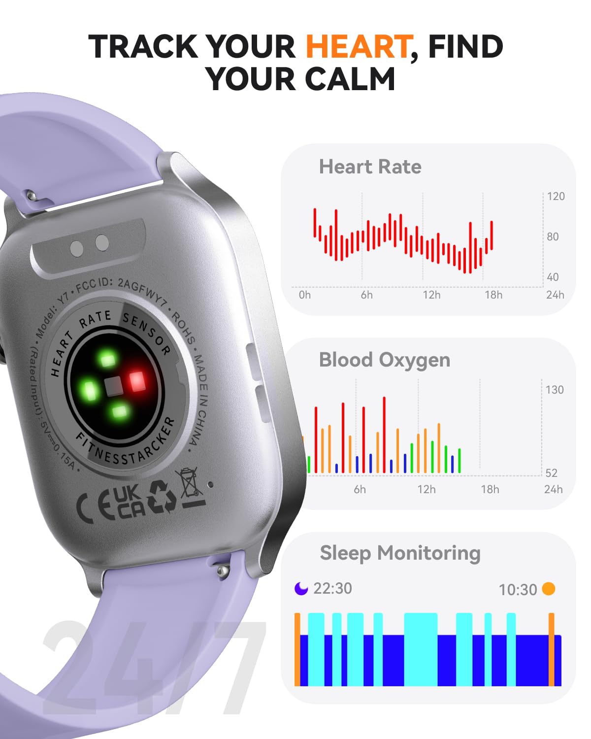 Smart Watch for Men Women- Answer/Make Call, 2024 IP68 Waterproof Fitness Tracker Watch with Sleep Step Counter Activity Smartwatch for Samsung Android iPhone iOS (Black-Blue, 1.83)