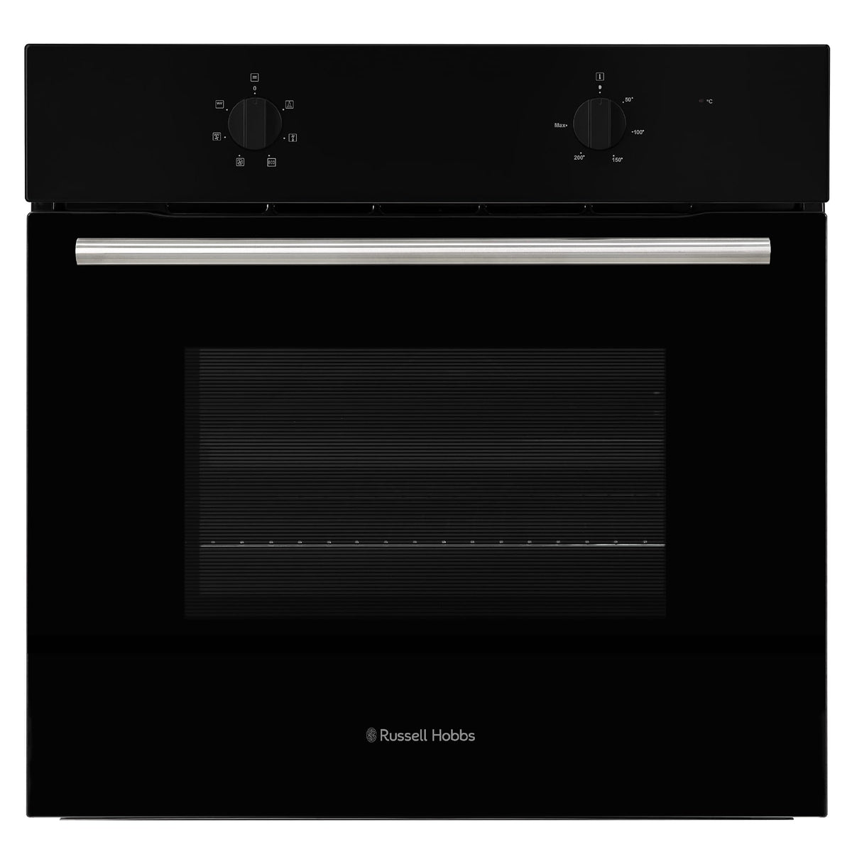Russell Hobbs 70L, 60cm Wide, Single Electric Built-in Fan Oven and Grill in Stainless Steel, 6 Oven Functions, RHFEO7004SS