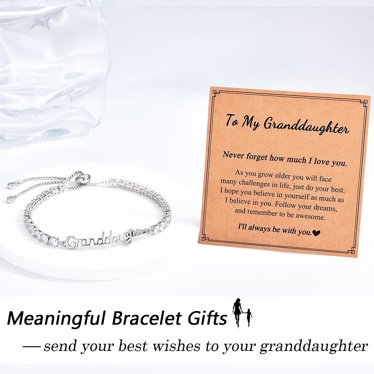 Birthday Gifts for Women Girls, Sparkling Cubic Zirconia Tennis Bracelet Gifts, Christmas Mothers Day Graduation Presents for Her
