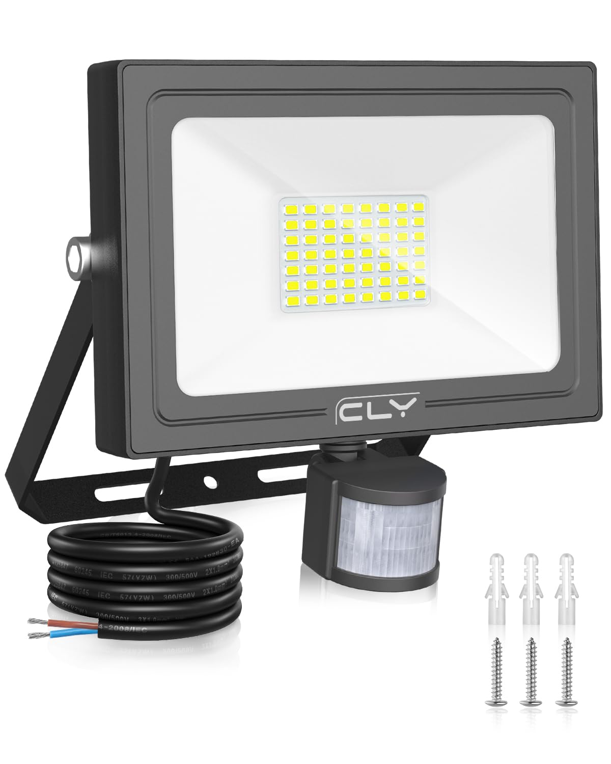 CLY Security Lights Outdoor Motion Sensor 30W PIR Sensor Light 2820LM 6500K