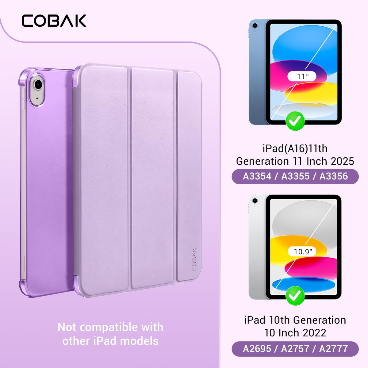 CoBak Case for for iPad A16 11th Gen 11" /10th Gen 10.9"