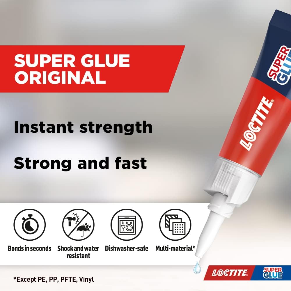 Loctite Universal, Strong All Purpose Super Glue for Repairs, Clear Glue Liquid for Various Materials, Easy to Use Instant Super Glue, 1 x 3g