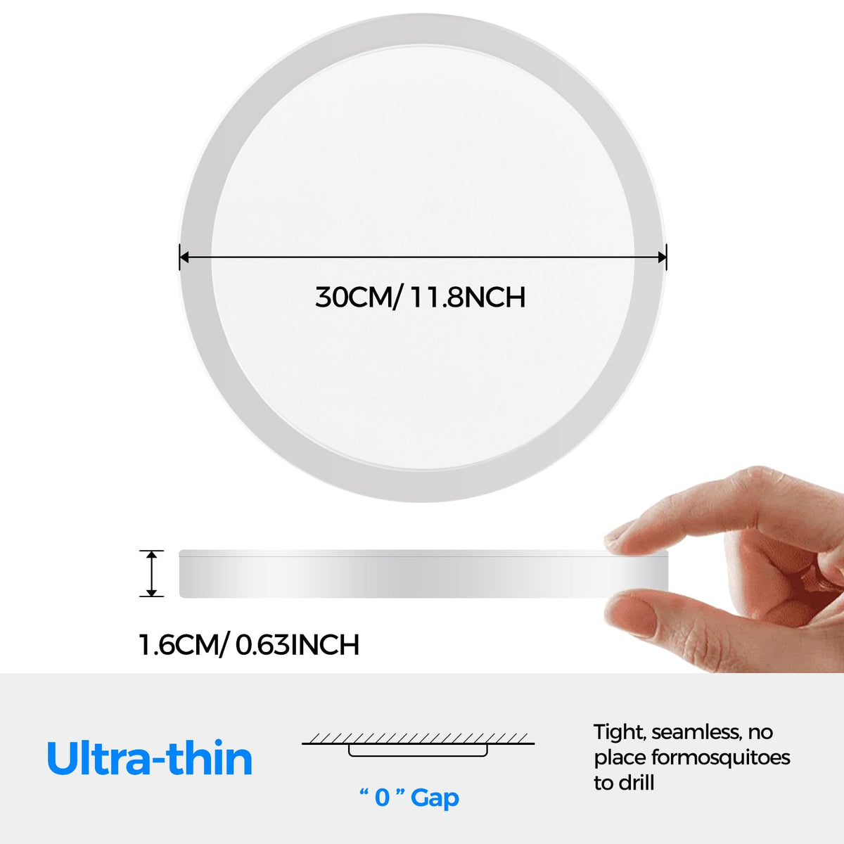 Peasur Bathroom Light, 3000K/3500K/4000K/5000K/6500K 5 Color Temperature