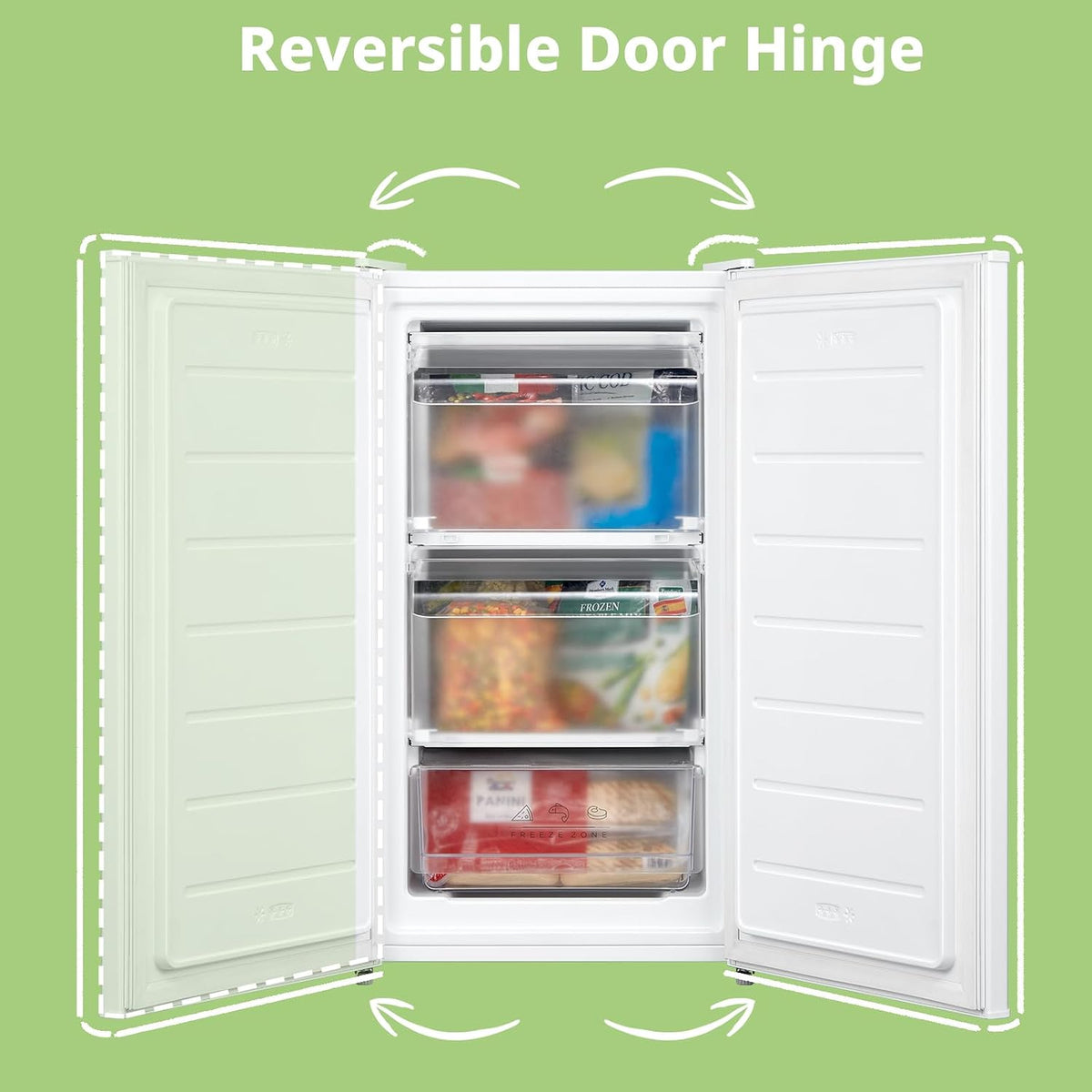 COMFEE' 60L Under Counter Freezer, 4-Star Freezing, RCU60WH2(E)